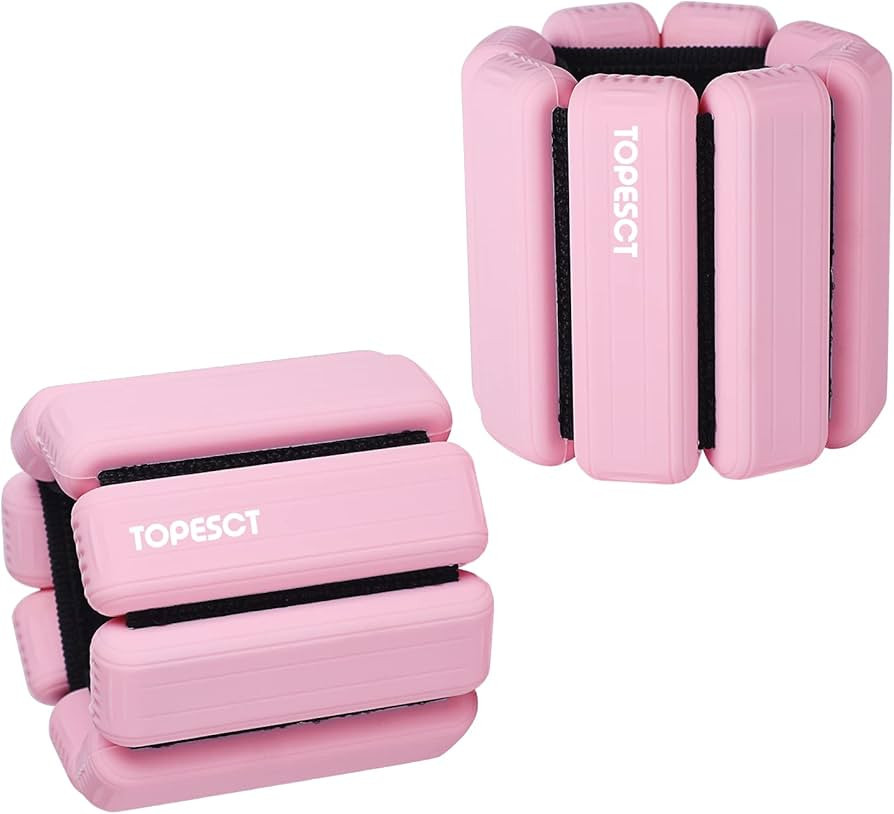 TOPESCT Adjustable Wrist Weights - Set of 2 (1lb Each) | Wearable Wrist & Ankle Weights Bracelet ... | Amazon (UK)