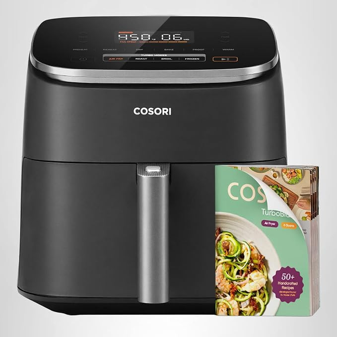 Cosori 9-in-1 TurboBlaze Air Fryer 6 Qt, PFAS-Free Ceramic Coating, 90°–450°F, Precise Heatin... | Amazon (US)