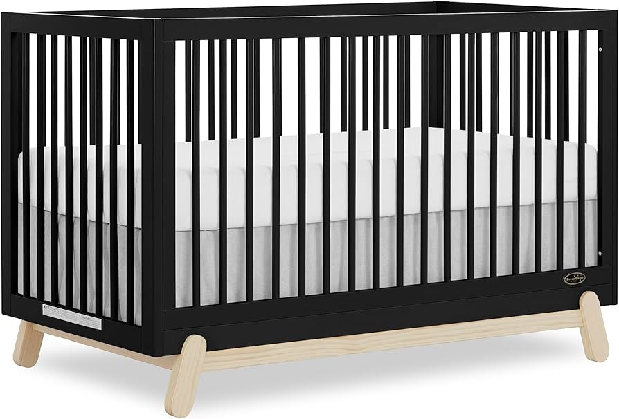Dream On Me Hygge 5-in-1 Convertible Full-Size Baby Crib in Matte Black Vintage, GreenGuard Gold ... | Amazon (US)