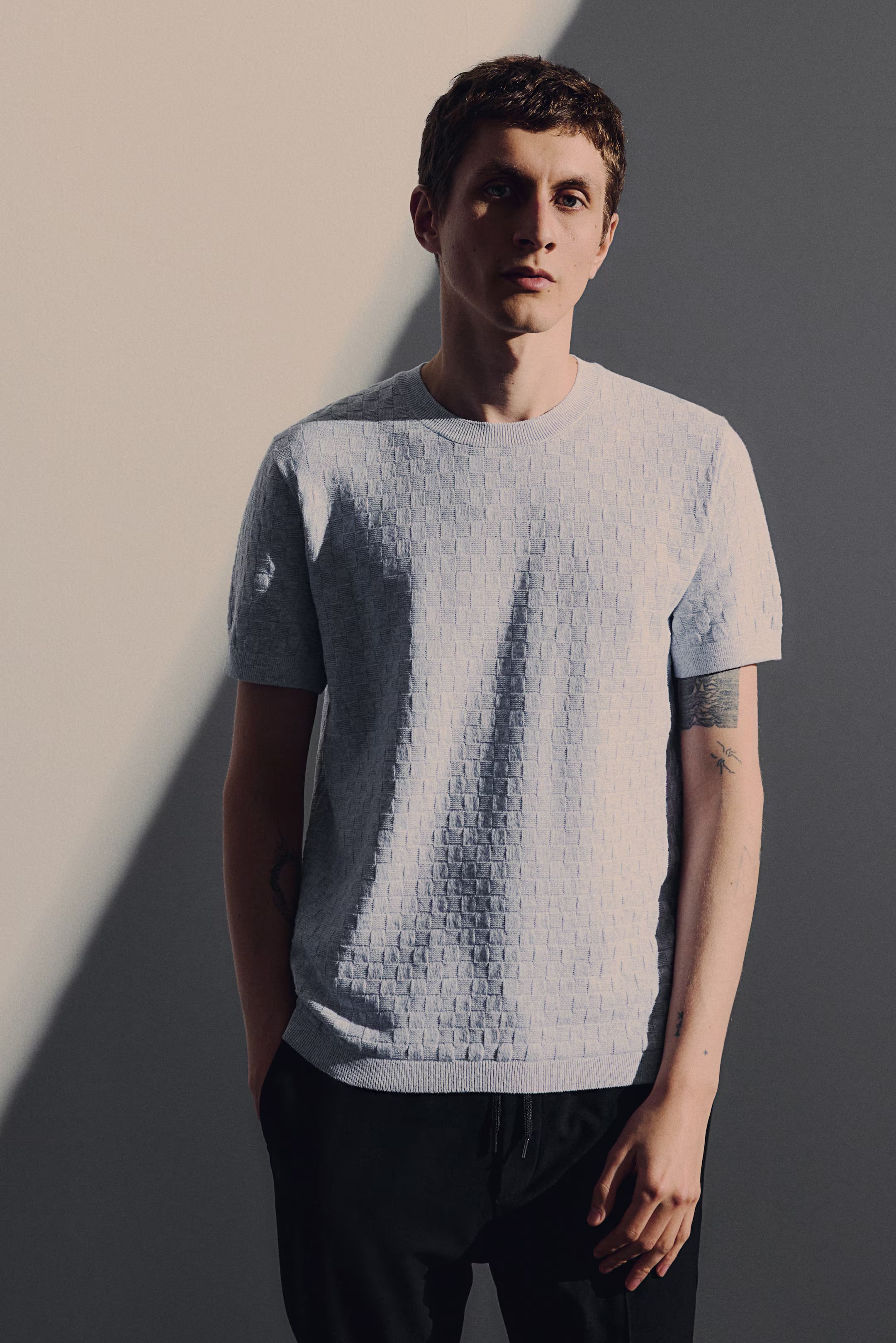 Regular Fit Pattern-knit T-shirt | H&M (US + CA)