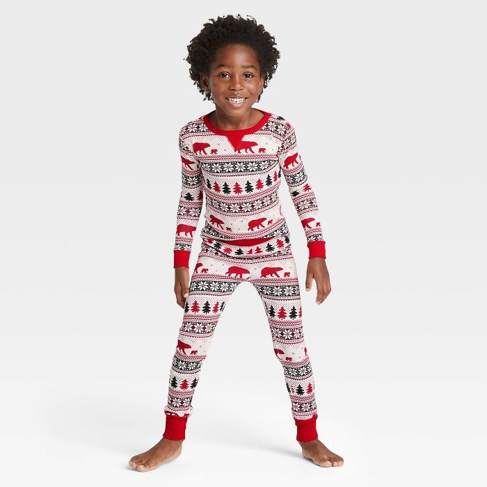 Toddler Holiday Fair Isle Print Matching Family Pajama Set - Wondershop™ White | Target