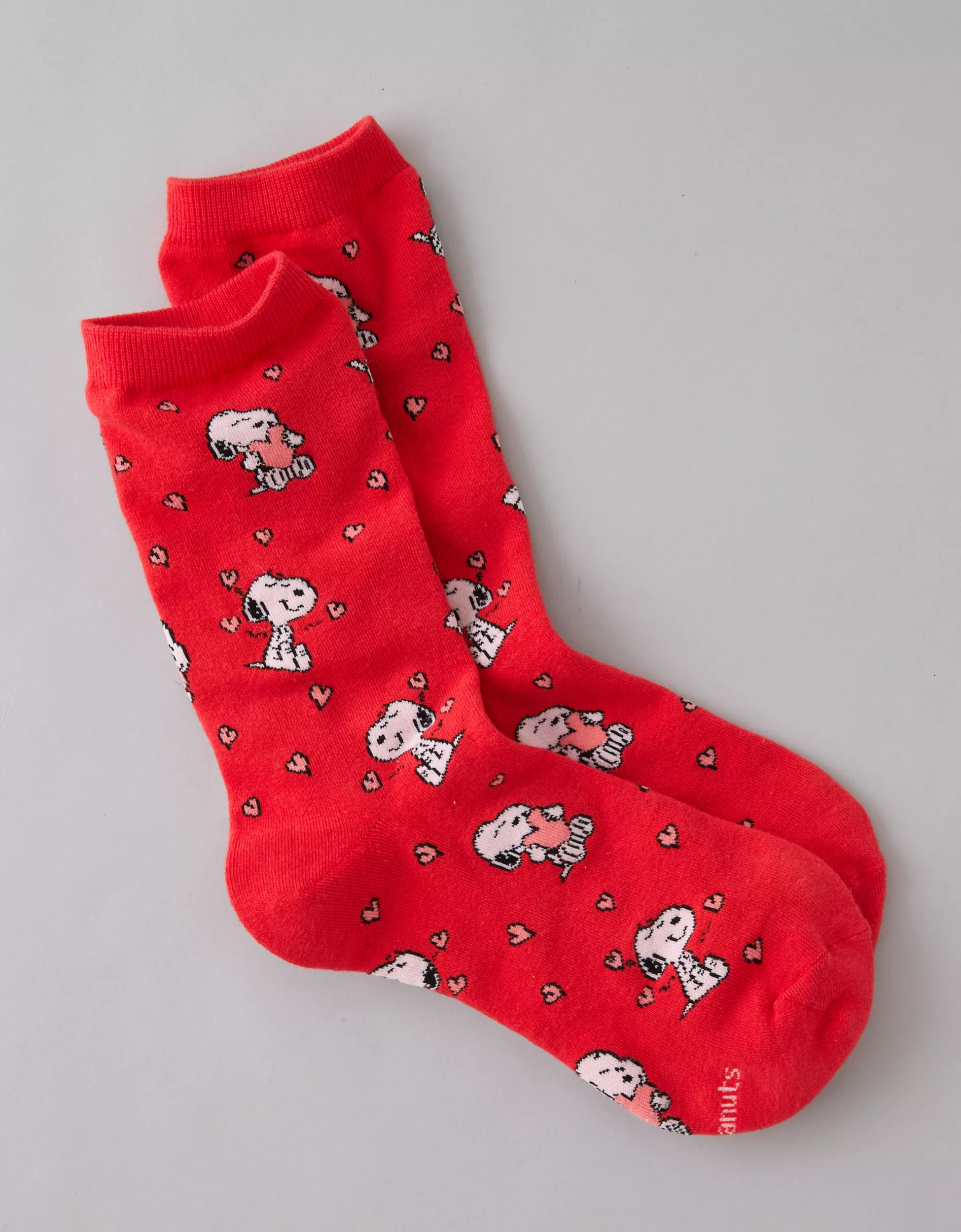 AE Snoopy Valentine's Day Crew Socks | American Eagle Outfitters (US & CA)