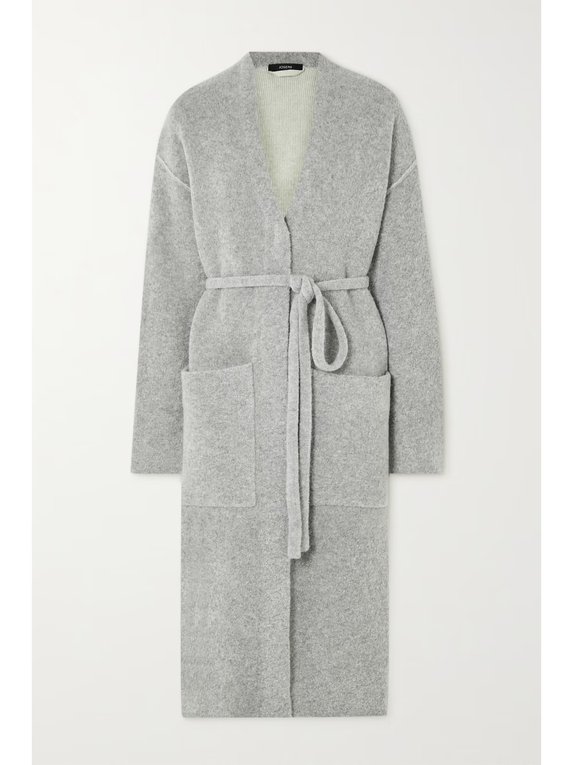 Belted merino wool-blend bouclé coat | NET-A-PORTER (US)