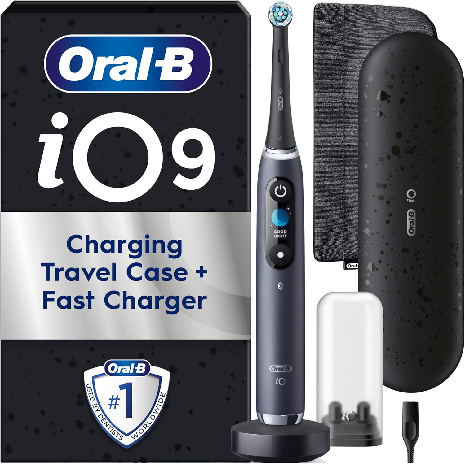 Oral-B iO9 Electric Toothbrushes For Adults, App Connected Handle, 1 Toothbrush Head, Charging Tr... | Amazon (UK)