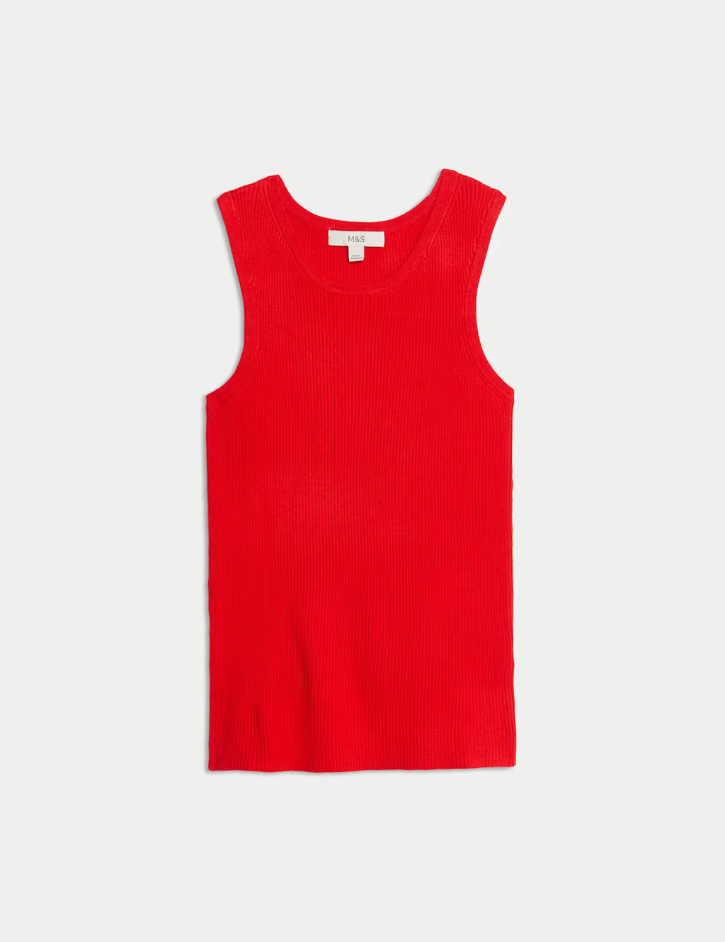 Ribbed Crew Neck Fitted Knitted Vest | Marks & Spencer (UK)