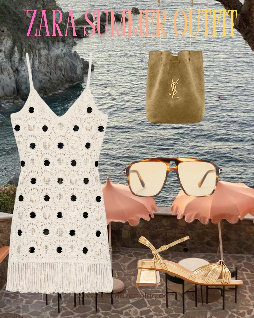 Zara dress, Ibiza dress, holiday dress, crochet dress, suede bucket bag, gold heels

#LTKsummer #LTKuk #LTKstyletip