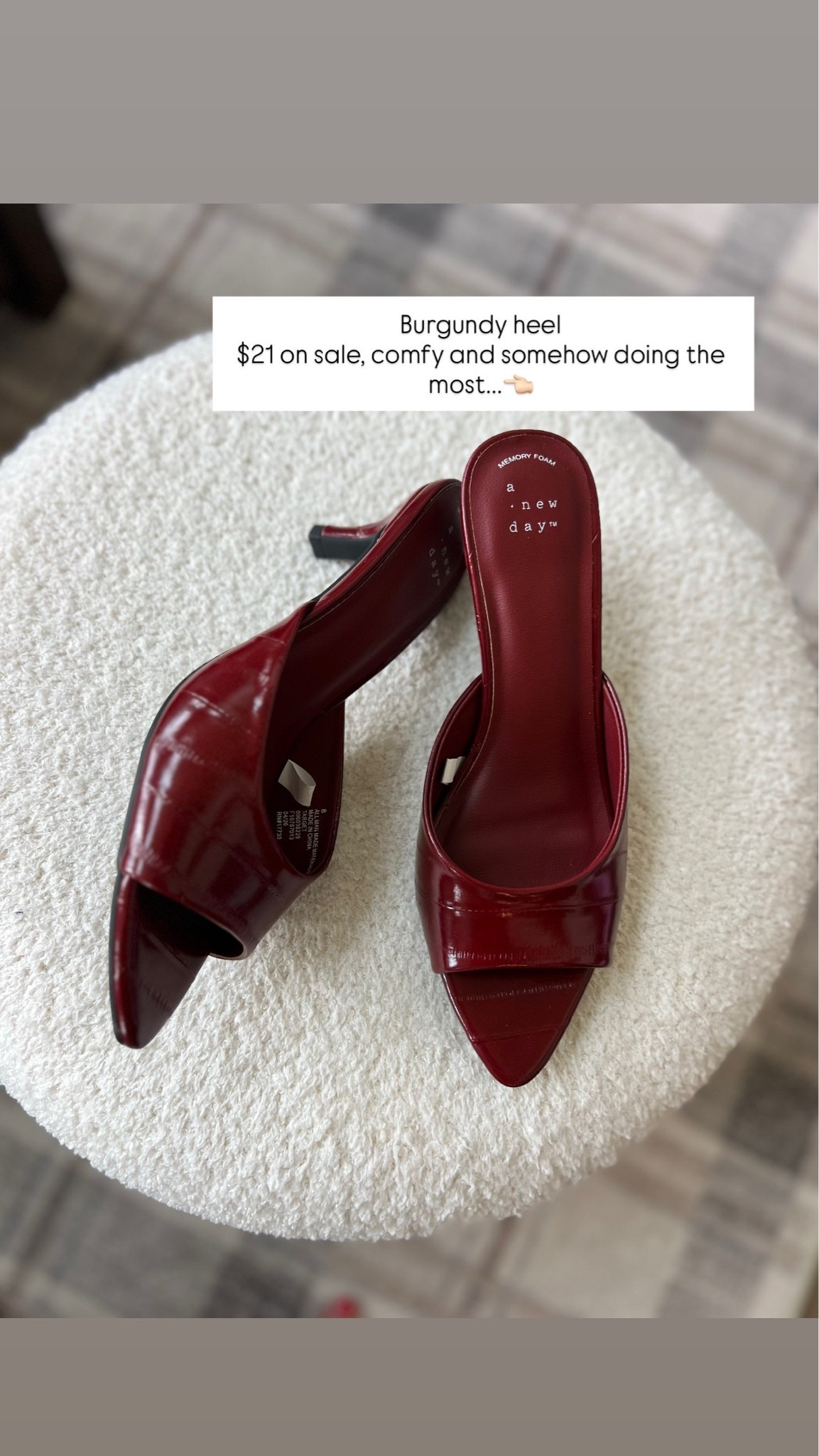 ✨Tap the bell, save and ❤️ start here over 40 fashion, midlife style, midsize fashion and luxury looks for less.  

Burgundy heel
$21 and somehow doing the most.

👑 Helping you look good, feel good.-Lindsey Denver   Check back daily for belly-friendly style, confidence, and Outfit Physics™.

#LTKOver40 #LTKMidsize #LTKPlusSize
