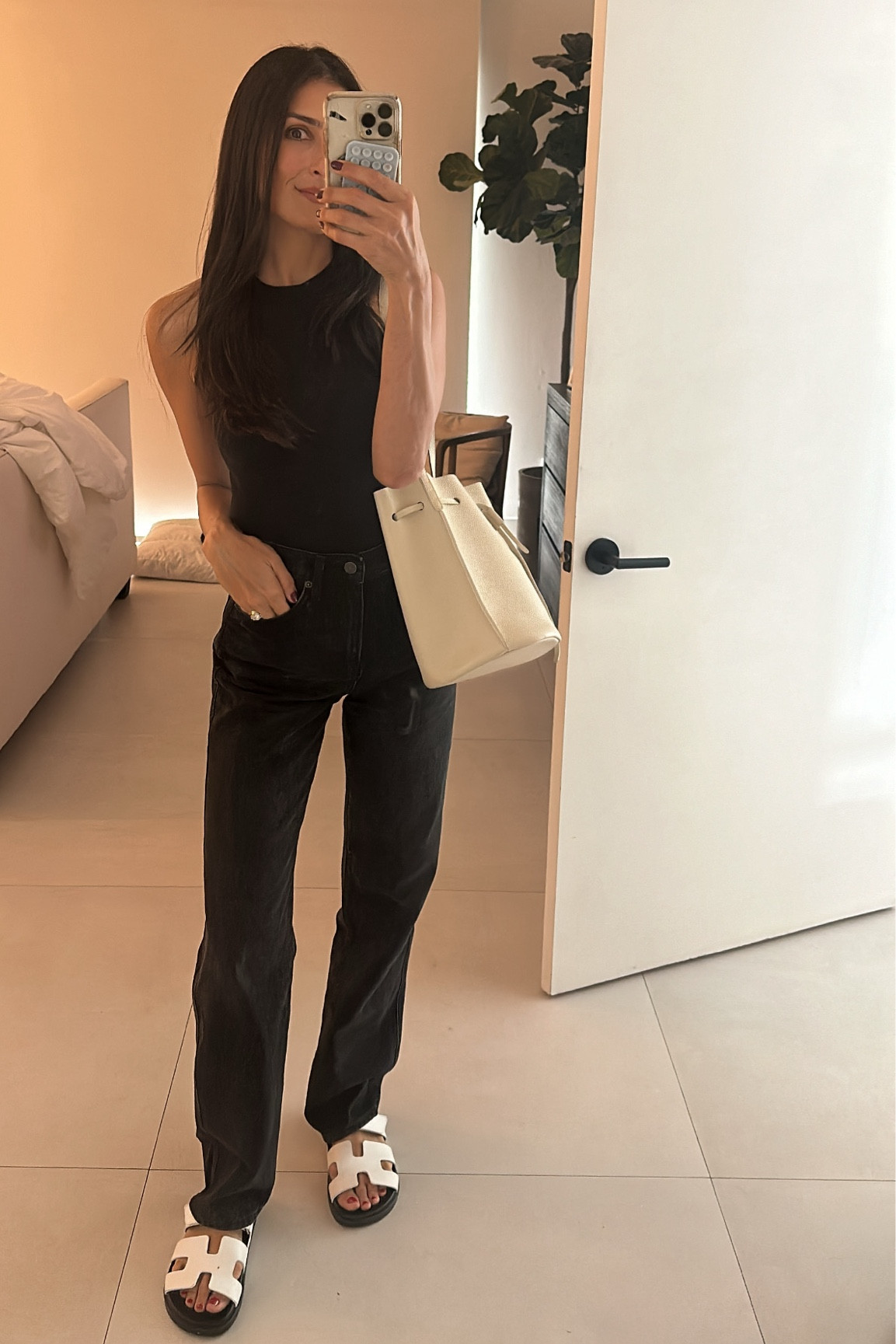 Saturday look reformation jeans, mansur gavriel bag, wsly top

#LTKOver40 #LTKCyberWeek #LTKStyleTip