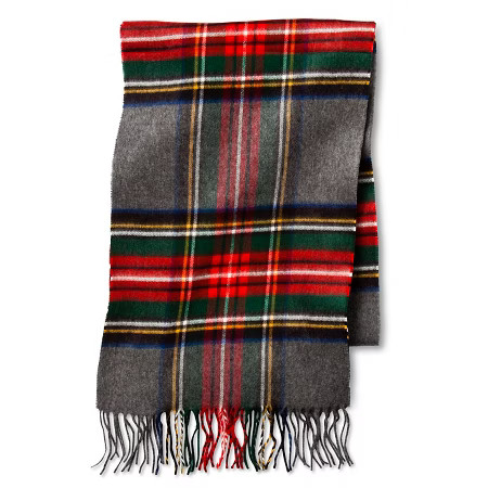 Men's Tartan Plaid Scarf Gray One Size - Merona™ | Target