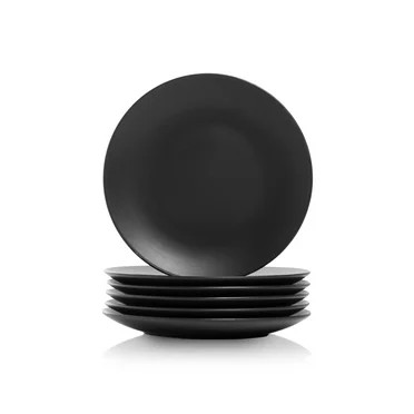 Better Homes & Gardens Burns Salad Plates, set of 4, Black - Walmart.com | Walmart (US)