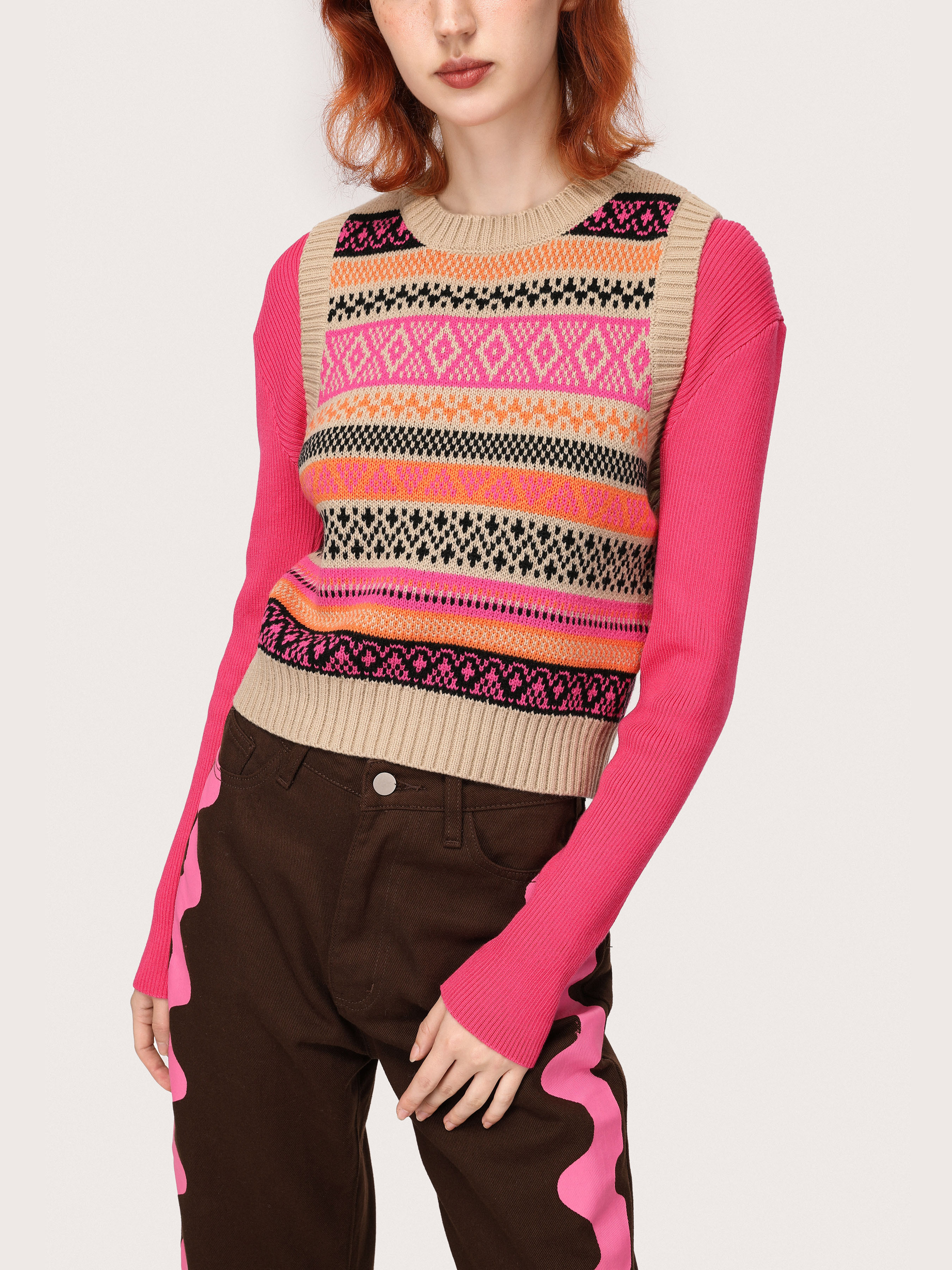 A Colorful Life Sweater Vest - Cider | Cider