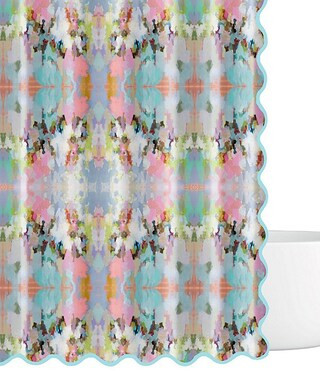 Laura Park Brooks Avenue Scalloped Shower Curtain | Dillard's | Dillard's