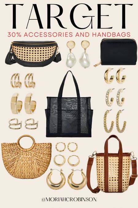 Target — 30% off handbags and accessories!

Earrings, bag, purse, beach bag, vacation, resort wear, spring fashion, summer fashion, jewelry 

#LTKFindsUnder50 #LTKSaleAlert #LTKItBag