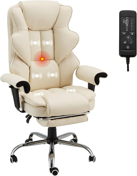 Ergonomic Office Chair with Heated and 6-Point Massage Function, 90-155 Degree Reclining Executiv... | Amazon (US)