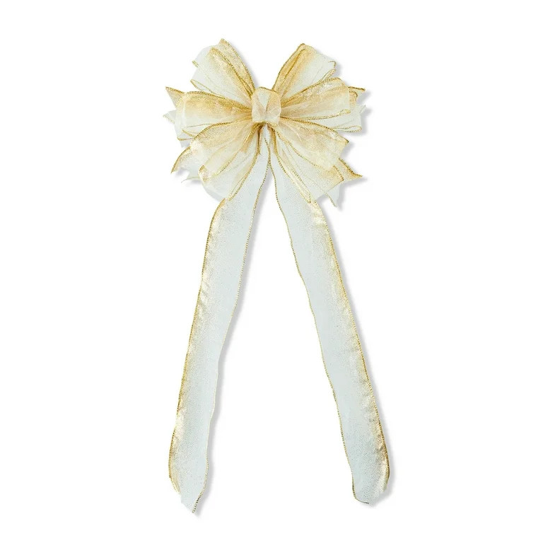 Gold and Pink Ombre Christmas Bow, 14 in, by Holiday Time | Walmart (US)