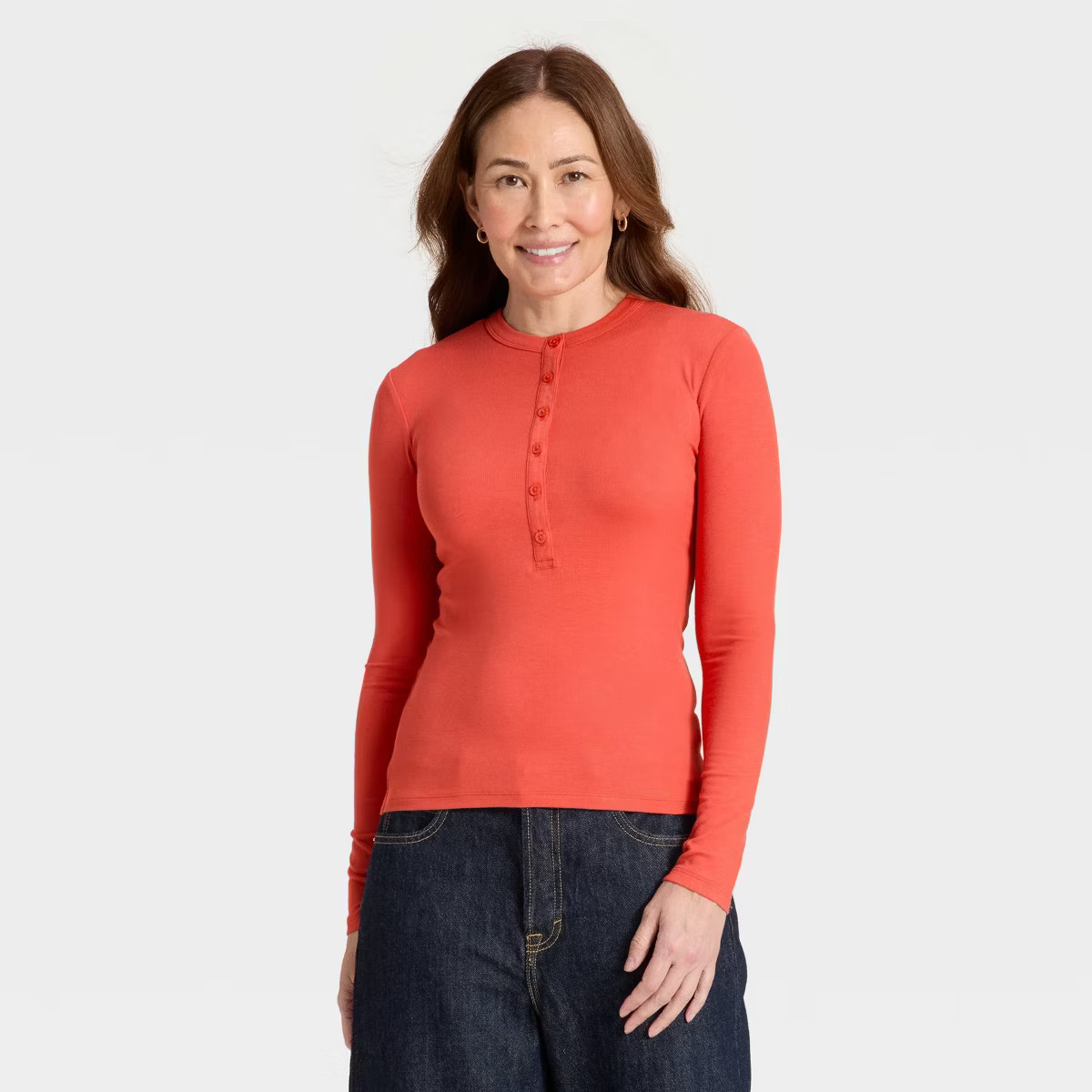 Women's Long Sleeve Henley Shirt - Universal Thread™ | Target