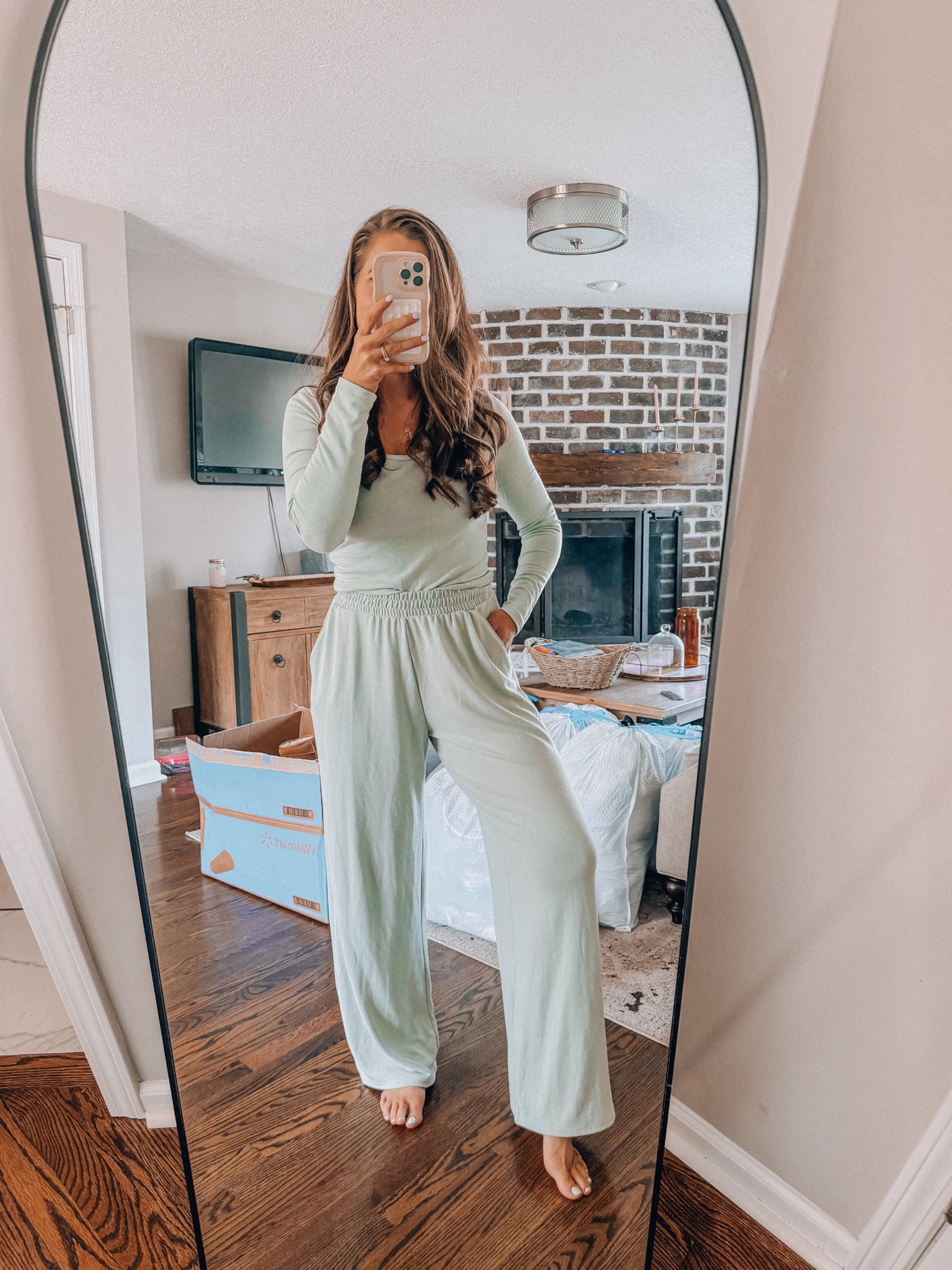 the coziest lounge set ever ever ever from Abercrombie 😍 wearing a small in both top and bottom. Fit is TTS. 

#LTKfindsunder100 #LTKfindsunder50