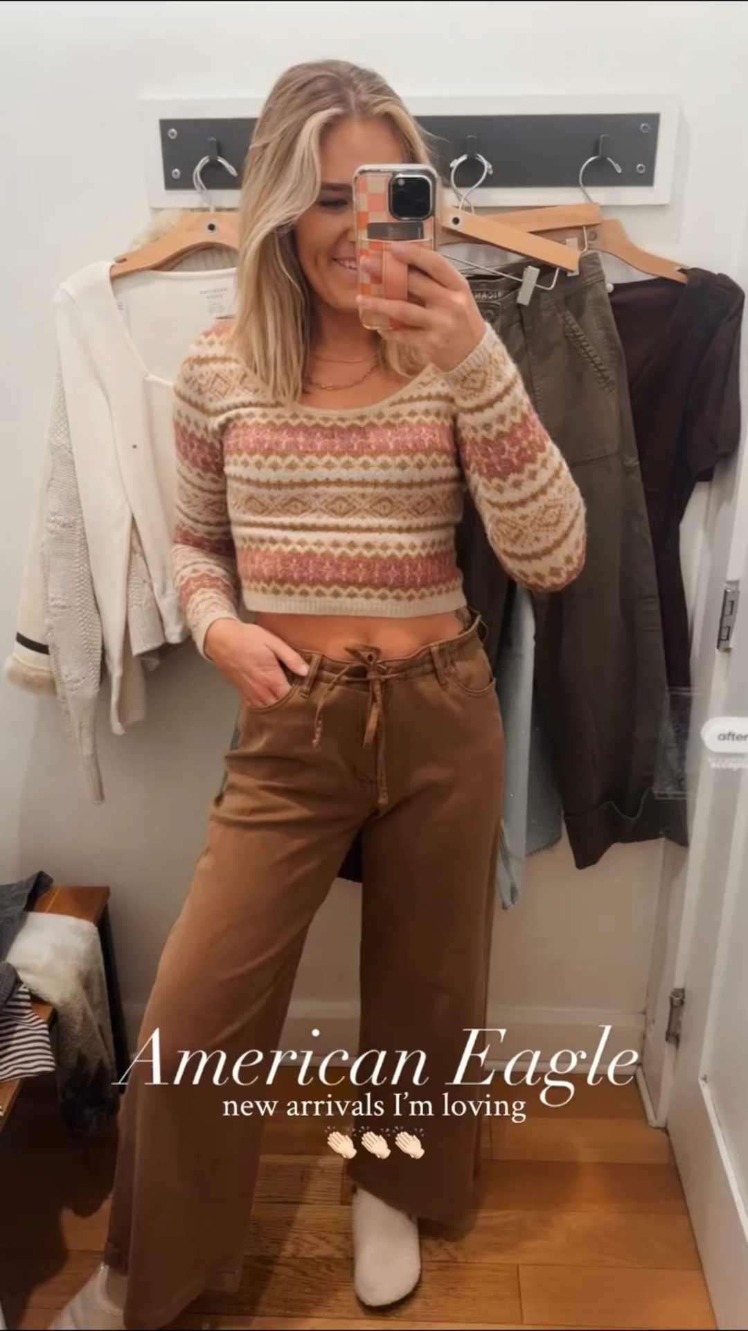 American Eagle 🦅 new arrivals I’m absolutely loving! 
All of the fabrics are so ultra soft and comfy! 👌🏻🧦
Couldn’t get enough of the rhinestone sweater and denim! 💎🤩

#americaneagle #tryonhaul #ae #shopping #outfitideas #styleinspo #ootd #momstyle #holidayshopping #holidayfashion #winteroutfits #comfystyle