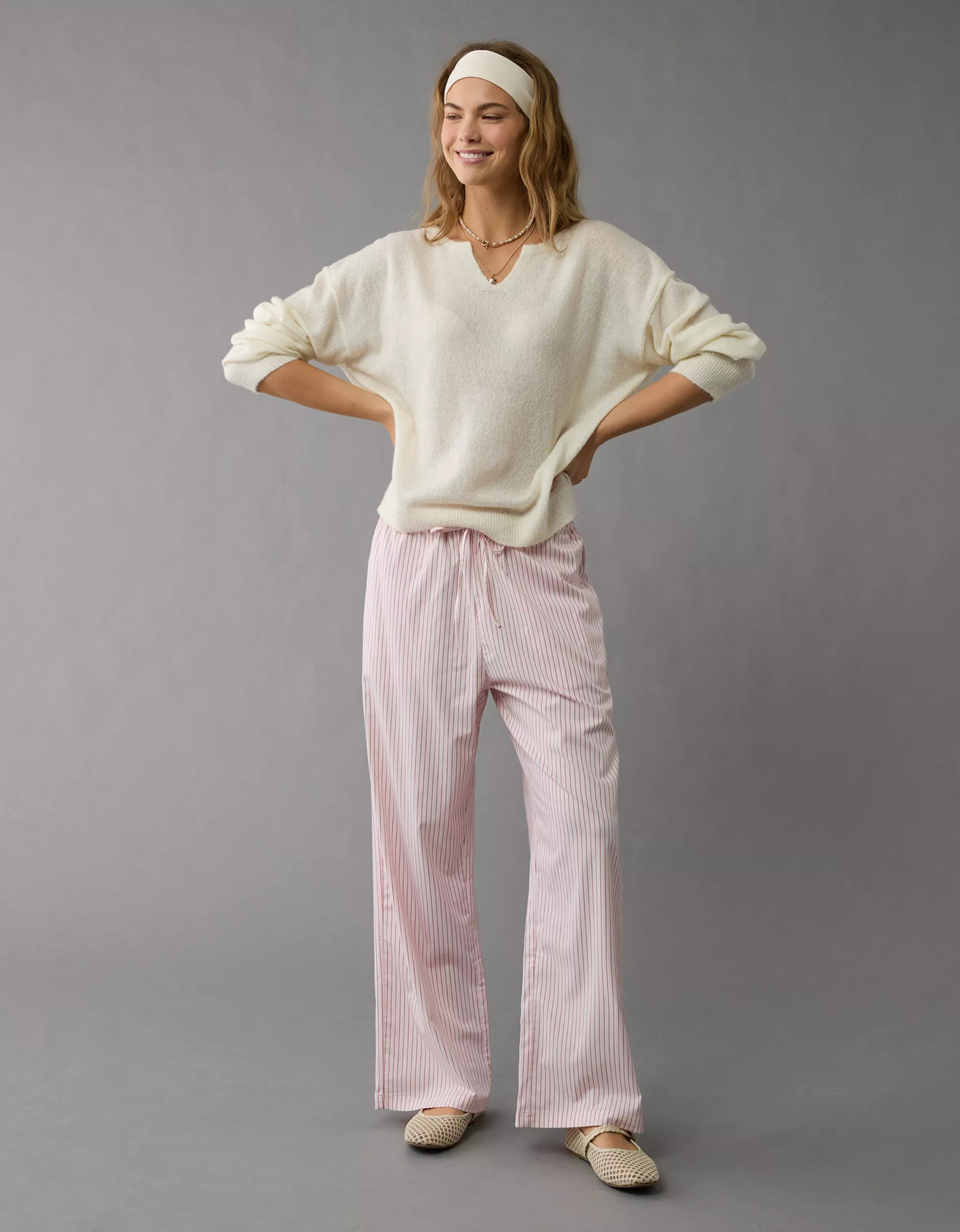 AE Woven Wide-Leg PJ Pant | American Eagle Outfitters (US & CA)