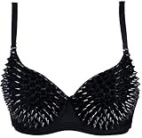Alivila.Y Fashion Metallic Spike Punk Goth Bra 911-Black-XL | Amazon (US)