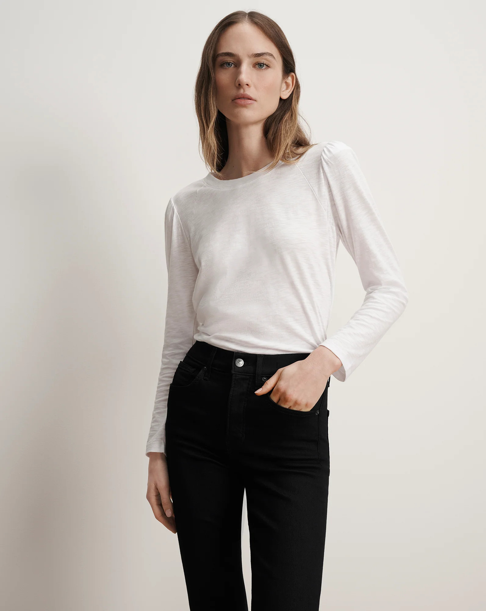 Veronica Beard Mason Baseball T-Shirt White | Veronica Beard