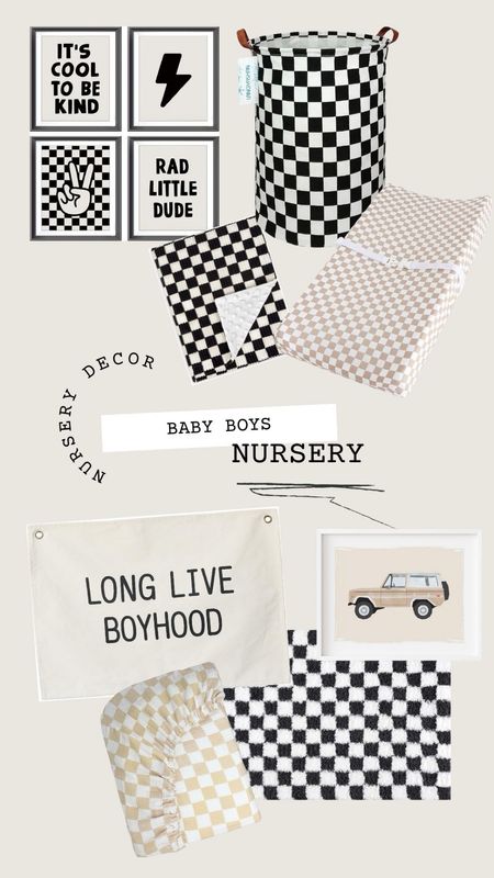 Baby boy nursery decor! Checkered boyhood theme.

#LTKkids #LTKhome #LTKbaby