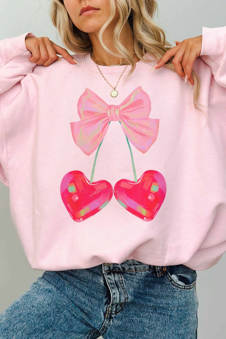 Cherry Sweatshirt Valentines Sweatshirt Lover Era Valentine Sweatshirt for Women Valentines Day S... | Etsy (US)