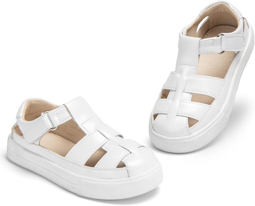 THEE BRON Toddler Boys Girls Closed-Toe Sandals Breathable Casual Sneaker | Amazon (US)