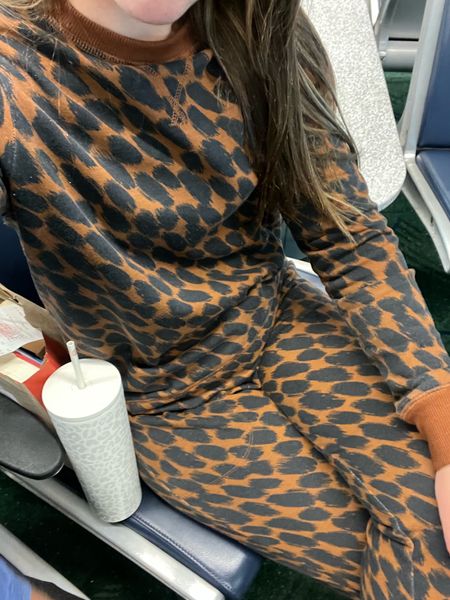 All leopard travel essentials- matching cozy set and stainless steel tumbler!

Sizing: stay tts (xs in both top and bottom). Go up one in pants if between or if you want a looser sweatpants fit 

#LTKSeasonal #LTKunder50 #LTKtravel