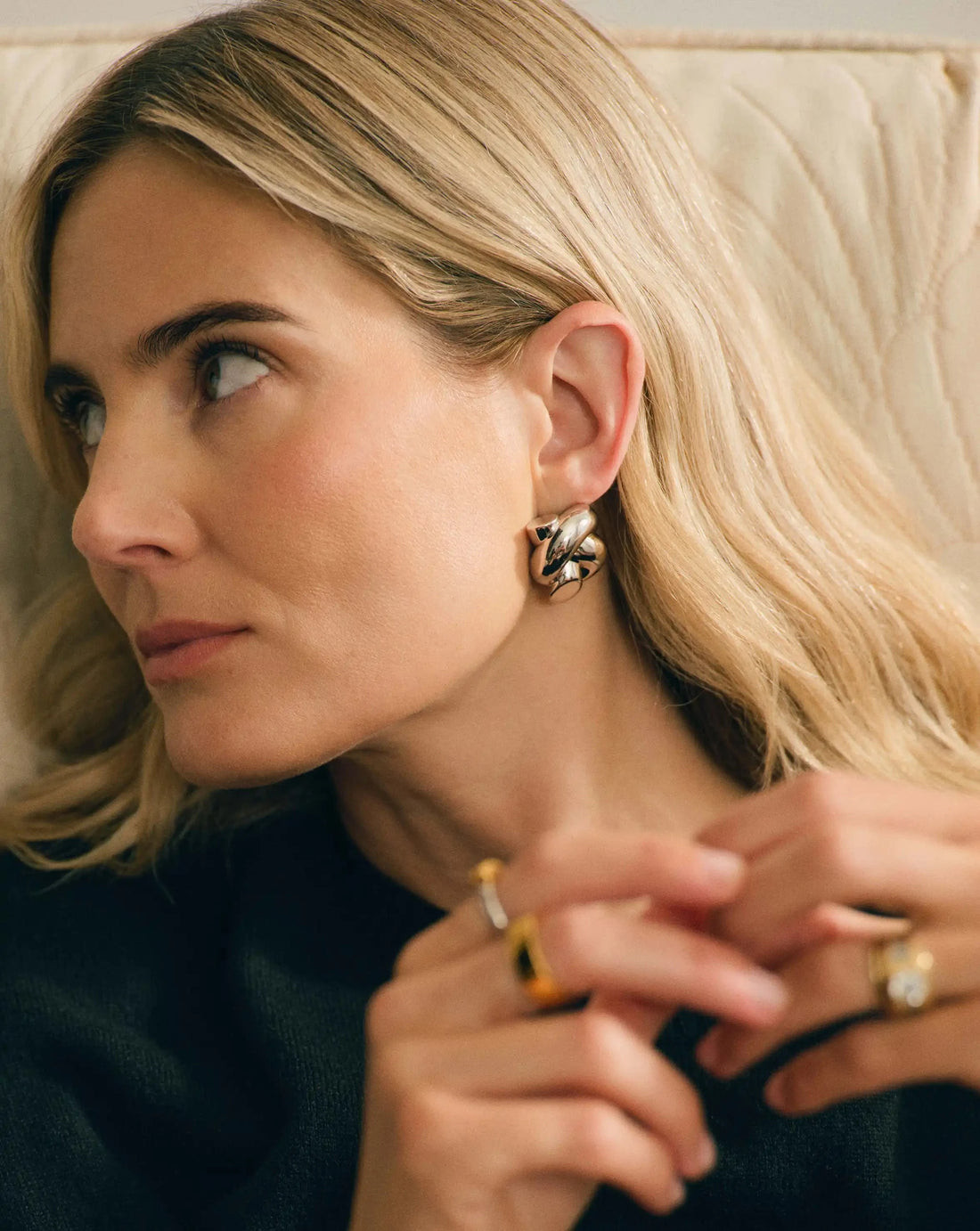 Lucy Williams Knot Oversized Stud Earrings | Silver Plated | Missoma US