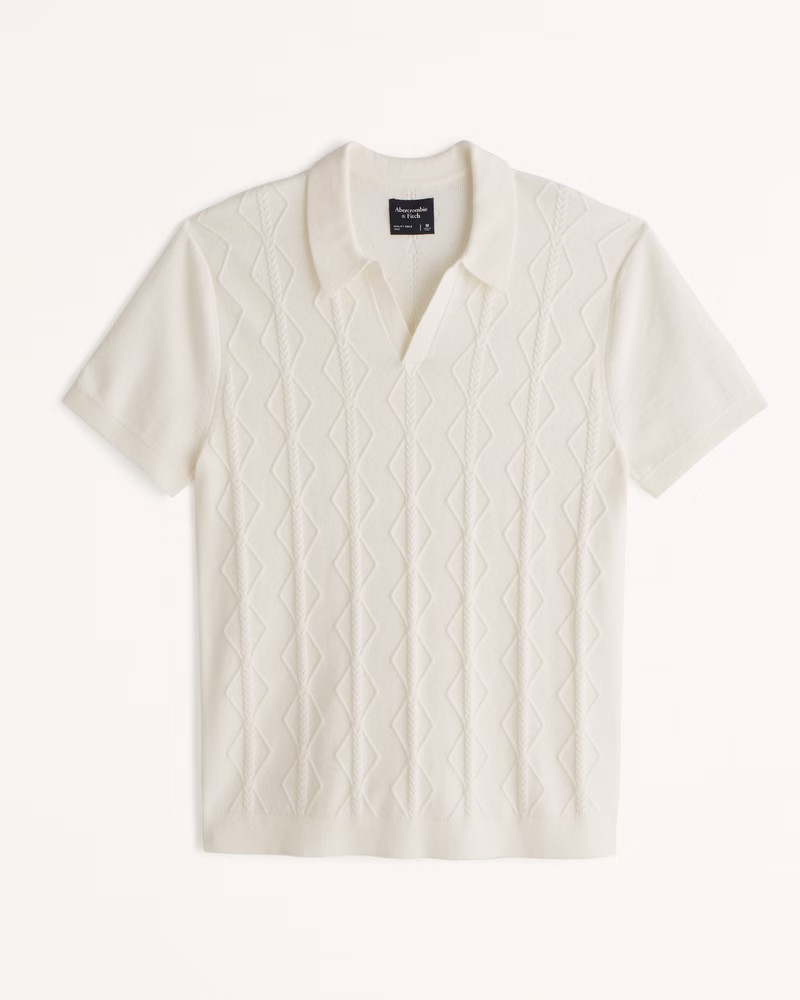 Cable Stitch Sweater Polo | Abercrombie & Fitch (US)