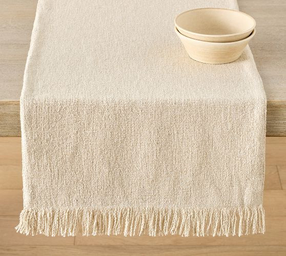 Boucle Cotton Table Runner | Pottery Barn (US)