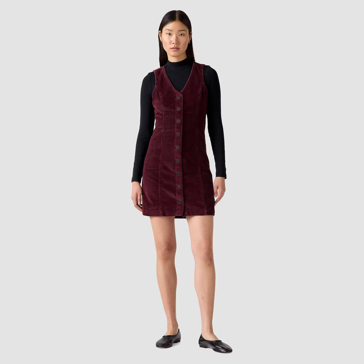 Levi's® Women's Vianna Vest Dress - Tawny Port Cord | Target