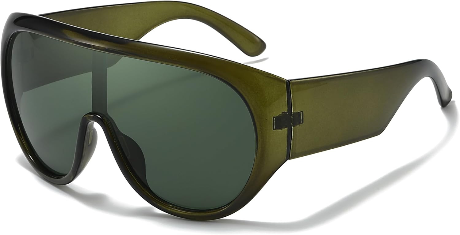 DreamCalf Oversized Sunglasses for Women Men Trendy Large Big Frame Sun Glasses with UV Protection for Driving & Traveling | Amazon (US)