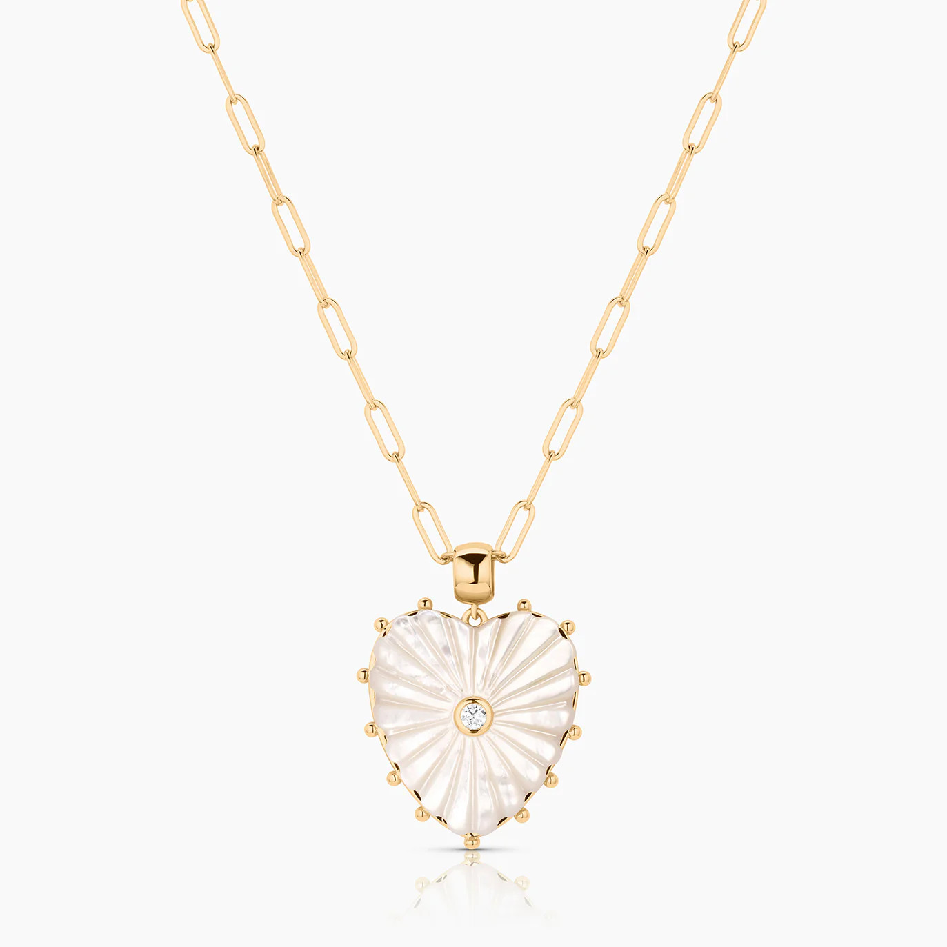 Malene Mother Of Pearl Heart Bail | Thatch