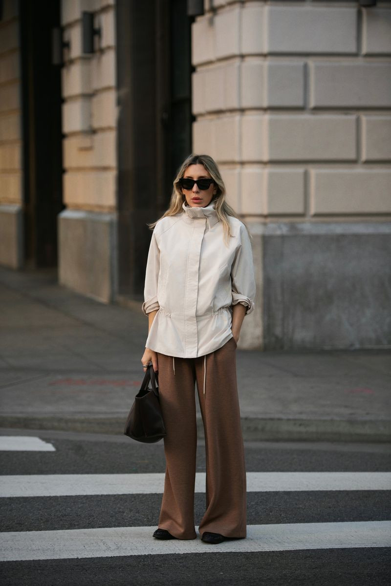 Wide leg pants for spring #stylist #wideleg #jacket #sunglasses 

 #LTKSpringSale #LTKgrwm #LTKootd