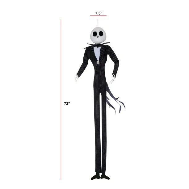 Disney 6 foot Jack Skellington Posable Hanging Halloween Decoration. | Walmart (US)