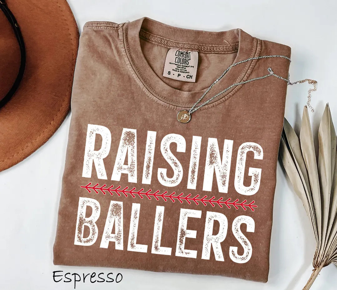 Comfort Colors® Baseball Mom Shirt Raising Ballers Shirt Funny Mama Shirt Baseball Season Softba... | Etsy (US)