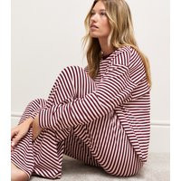 Women's Red Cosy Stripe Jersey Sweatshirt New Look | New Look (UK)