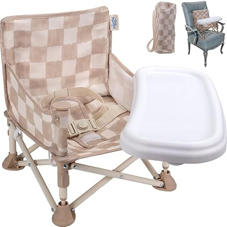 Tiny Marvels 3-in-1 Portable Baby Chair, Foldable Booster Seat with Removable Tray, Safety Harnes... | Amazon (US)