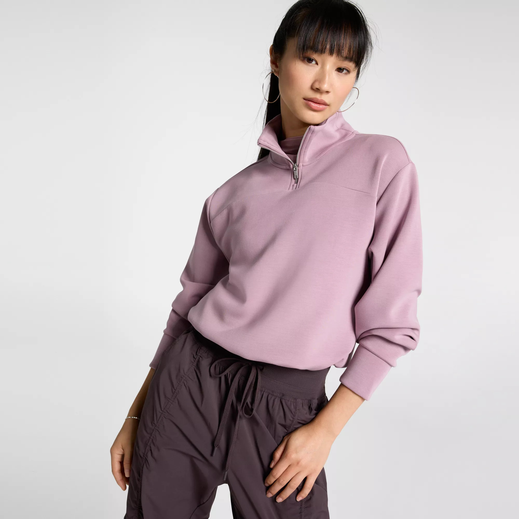 CALIA Women's Sandwash Crop Pullover, Medium, Berry Pink | DICK'S Sporting Goods