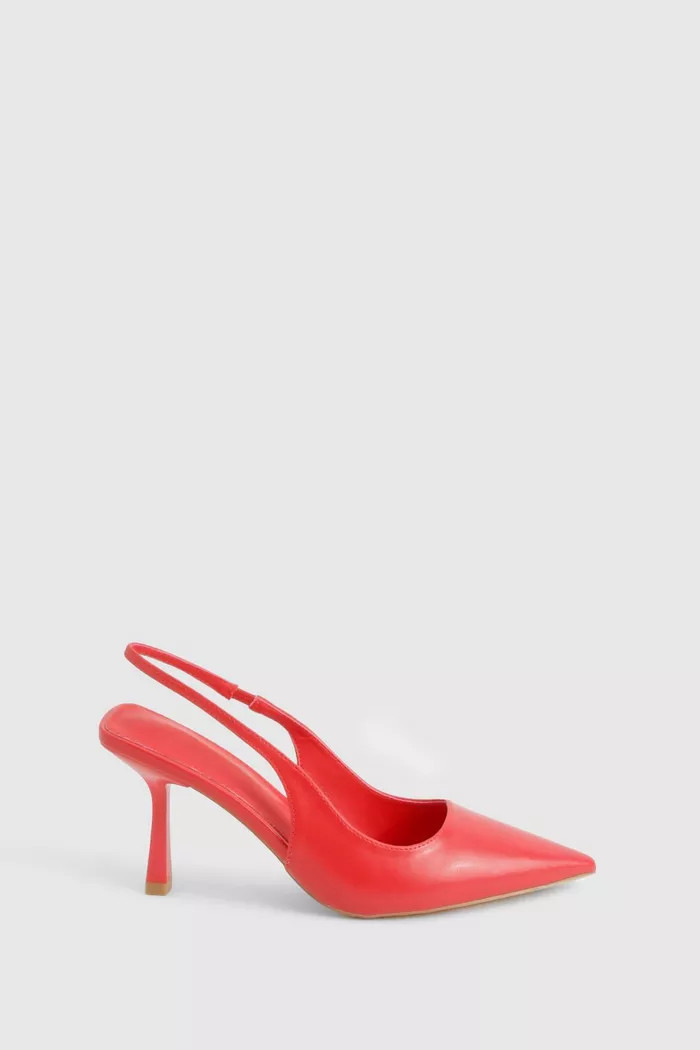 Slingback Pointed Toe Court Heel | Boohoo.com (UK & IE)