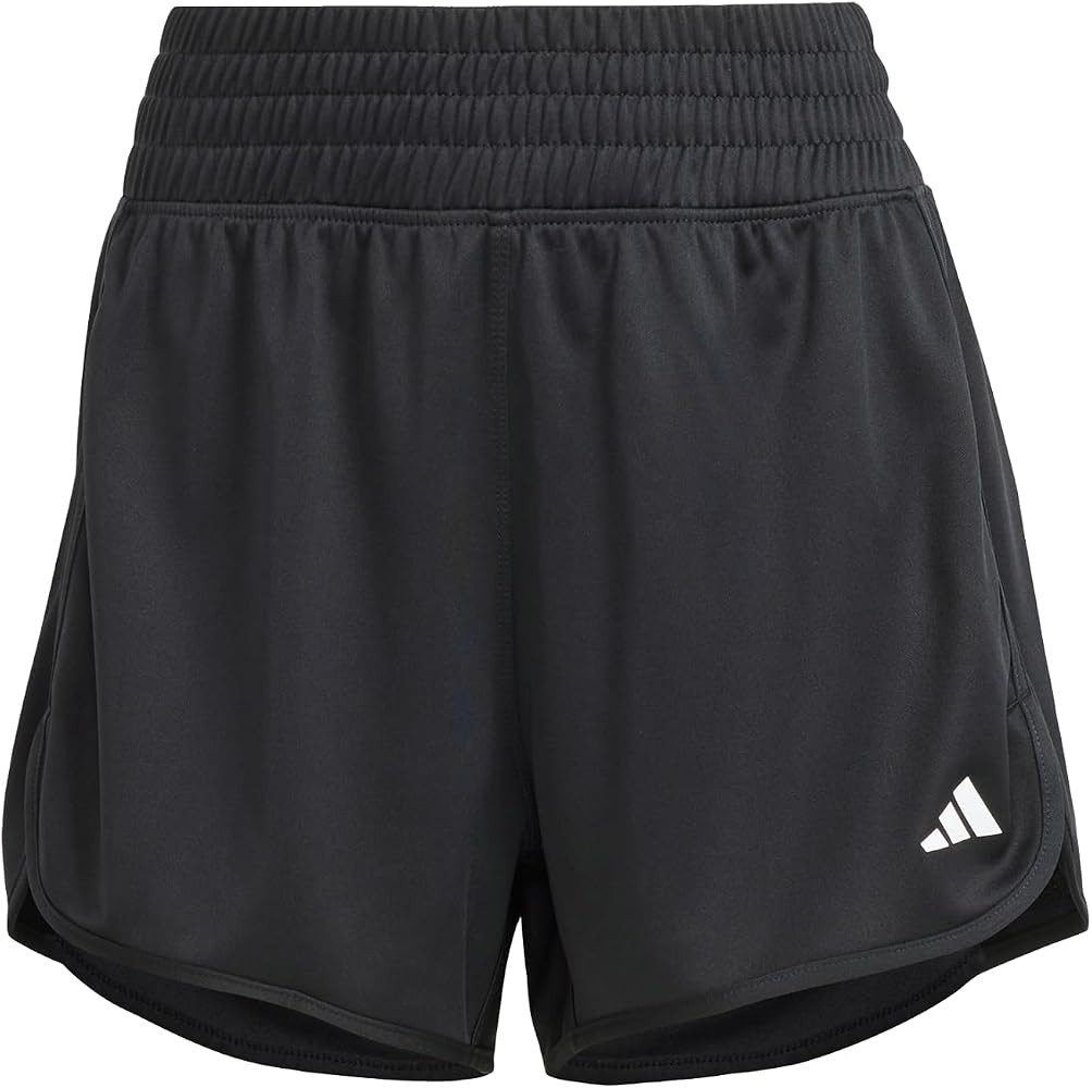 adidas Womens Pacer Essentials Knit High-Rise Shorts Casual Bottoms Casual - Purple | Amazon (US)
