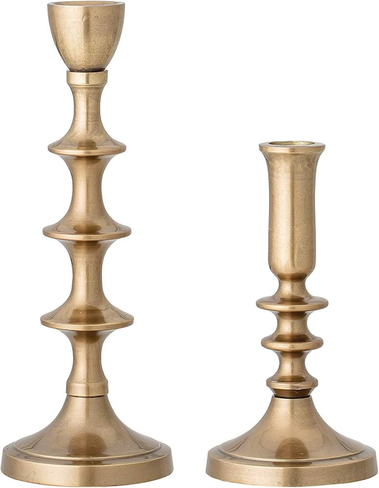 Creative Co-Op Gold, Set of 2 Taper Holder, Black | Amazon (US)