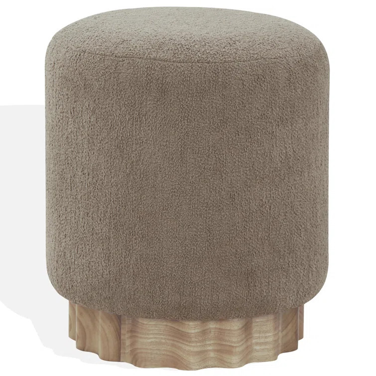 Nikolas Round Boucle Ottoman | Wayfair North America
