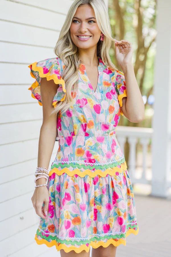 Make The Move Pink Floral Dress | The Mint Julep Boutique