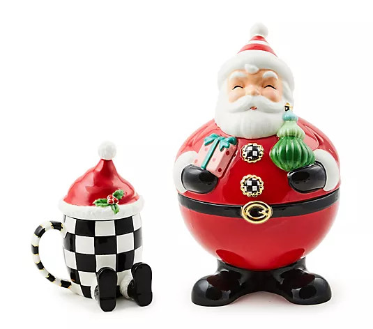 MacKenzie- Childs Granny Kitsch 13" Cookie Jar Lidded Mug Set - QVC.com | QVC