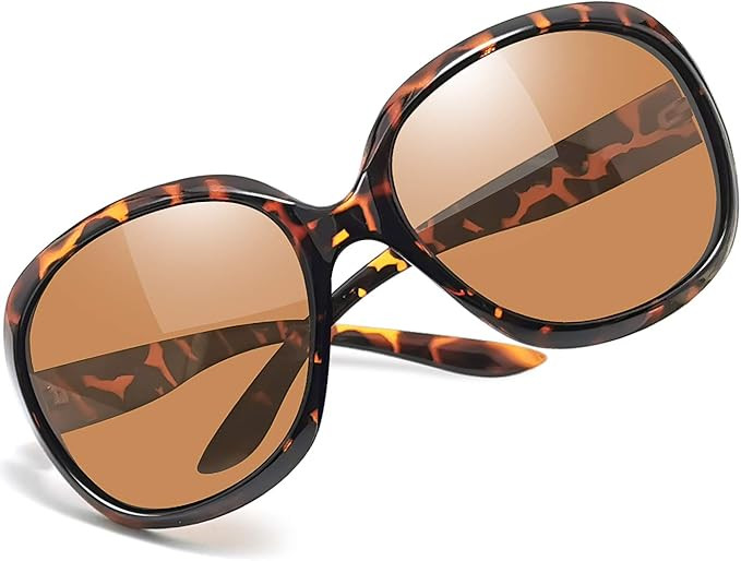 Joopin Polarized Sunglasses for Women Vintage Big Frame Sun Glasses Ladies Shades | Amazon (US)