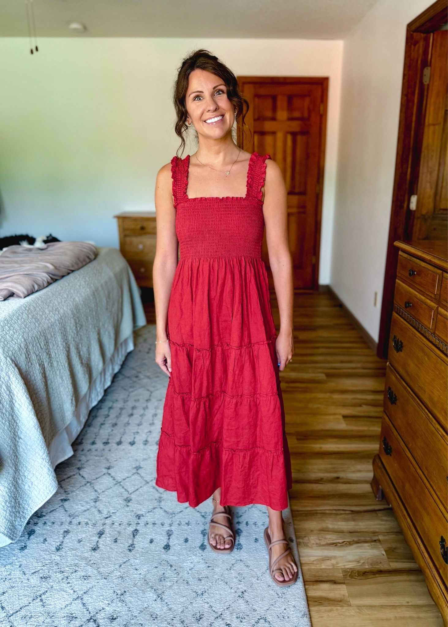 xs in my linen dress and 6 in my croc sandals♥️

#LTKPetite #LTKSeasonal #LTKootd