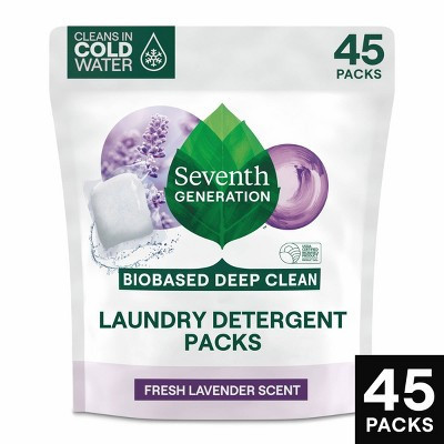 Seventh Generation Laundry Detergent Packs Fresh Lavender - 45ct/31.7oz | Target